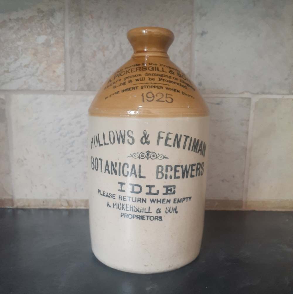 Hollows & Fentiman Botanical Brewers Idle Antique Stoneware Flagon Jug